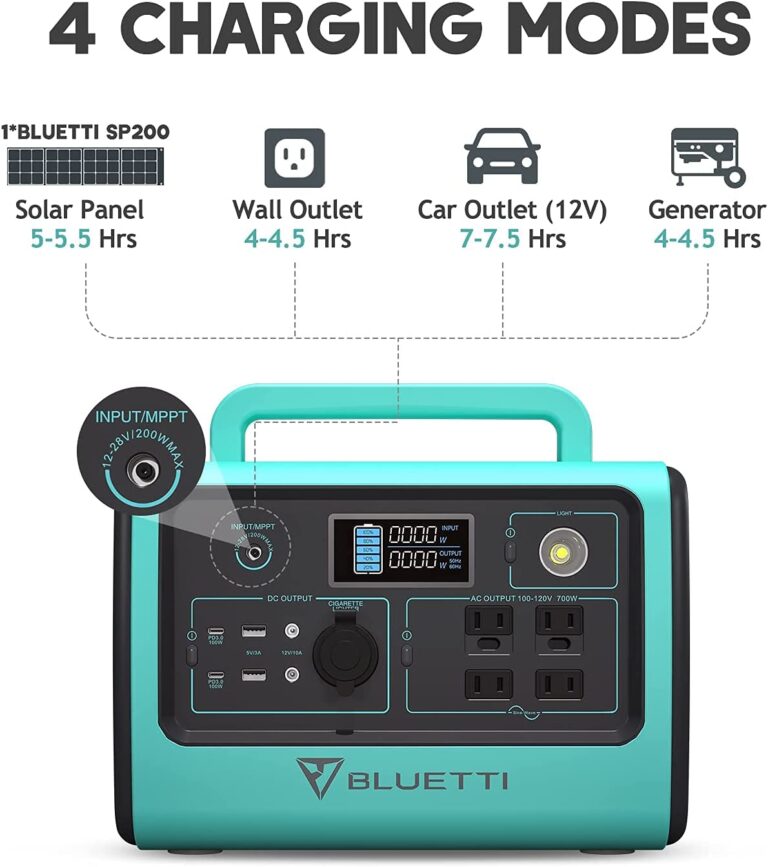 BLUETTI Portable Power Station EB70S, 716Wh LiFePO4 Battery Backup w 4 800W AC Outlets _5