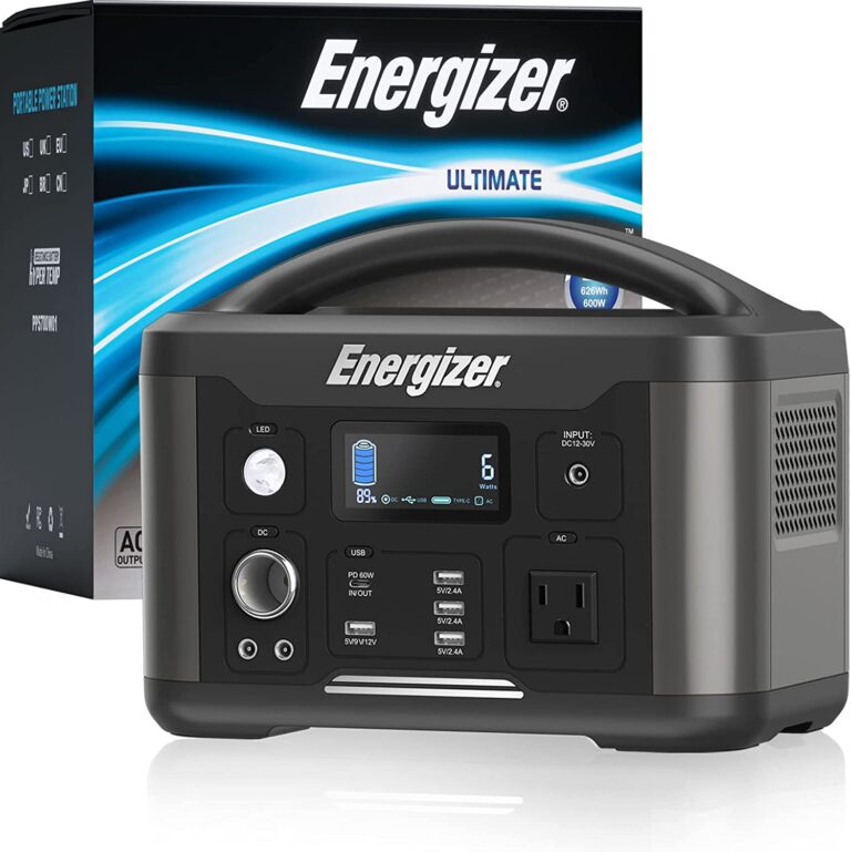 Energizer Portable Power Station 600W 626Wh Solar Generator with 4 USB-A Output