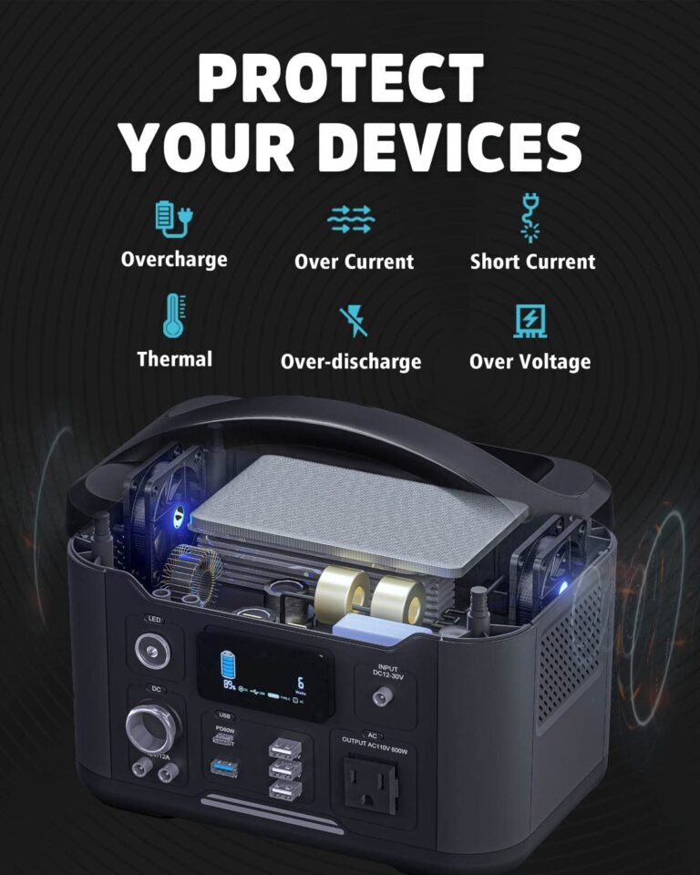 Energizer Portable Power Station 600W 626Wh Solar Generator with 4 USB-A Output