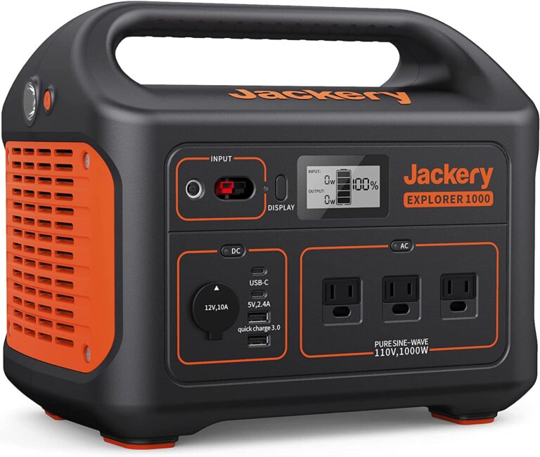 Jackery Explorer 1000 Portable Power Station, 1002Wh Capacity with 3 x 1000W AC Outlets