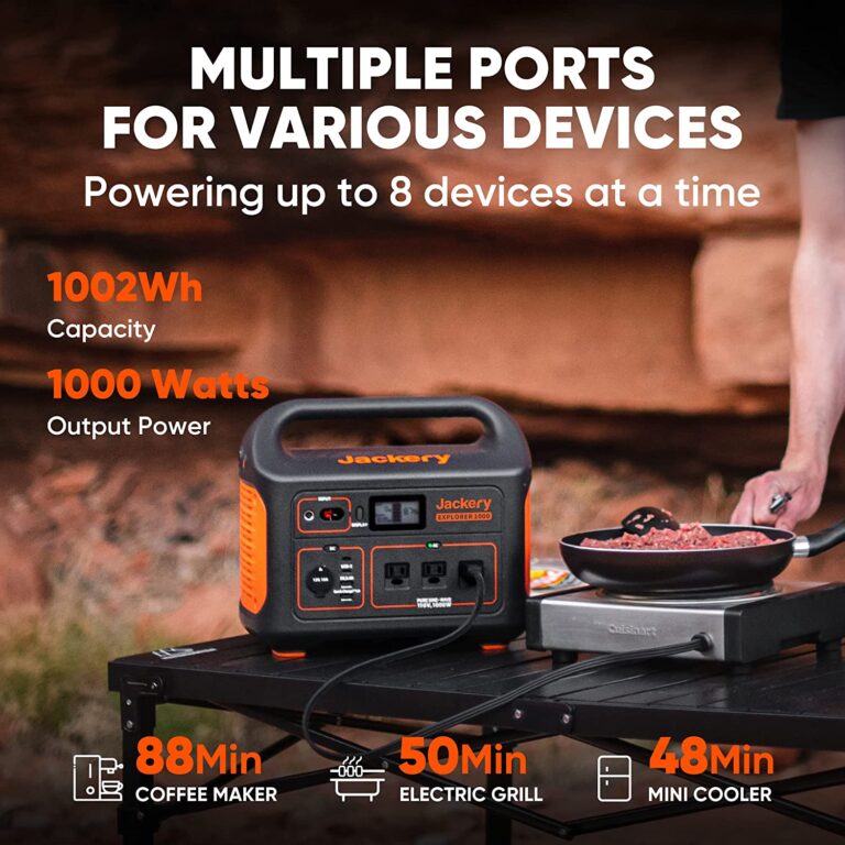 Jackery Explorer 1000 Portable Power Station, 1002Wh Capacity with 3 x 1000W AC Outlets