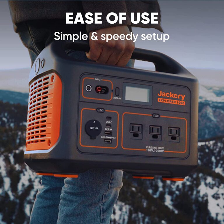 Jackery Explorer 1000 Portable Power Station, 1002Wh Capacity with 3 x 1000W AC Outlets