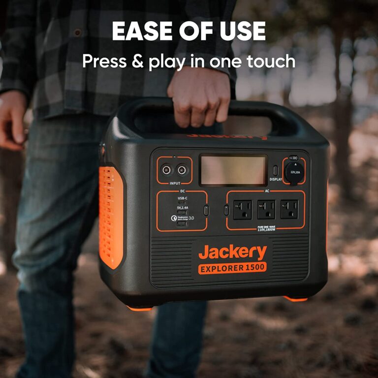 Jackery Portable Power Station Explorer 1500, 1534Wh Portable Generator with 3x110V/1800W AC Outlets