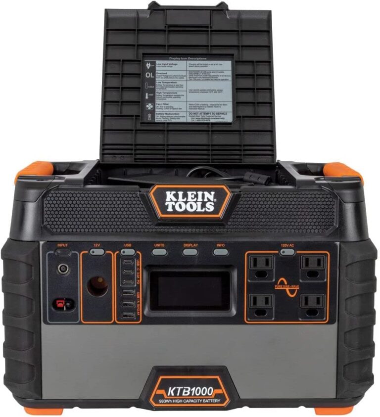 Klein Tools KTB1000 Portable Power Station, 983Wh Lithium-Ion Power Station