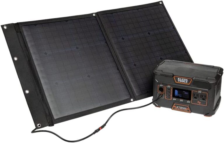 Klein Tools KTB500 Portable 500W Power Station with 29250 60W Solar Panel