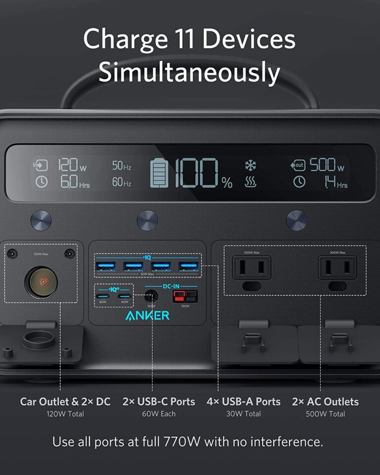 Anker Portable Generator 778Wh, 545 Portable Power Station (PowerHouse 778Wh), 500W Outdoor Generator