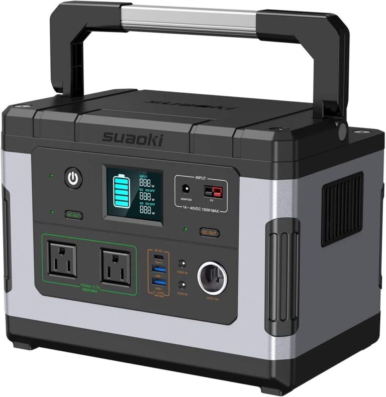 SUAOKI Solar Generators, G500 Portable Power Station 500Wh Camping Generator Lithium Battery Pack Power Supply