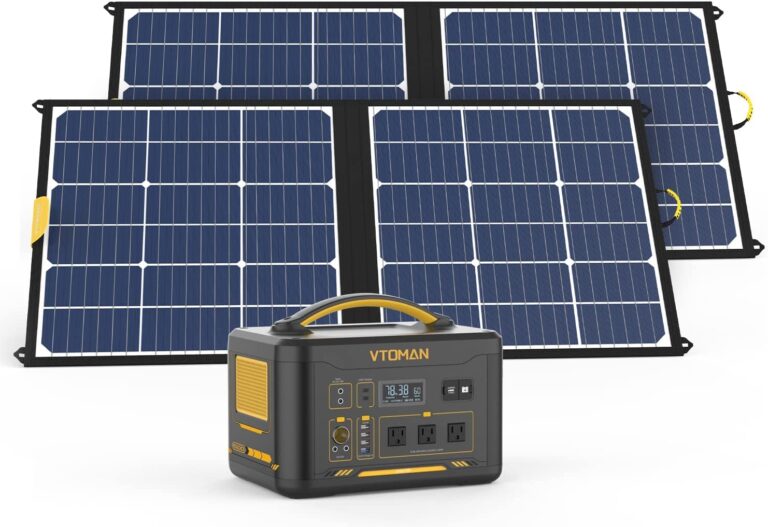 VTOMAN Jump 1500 Solar Generator with Panels Included, 1500W/1548Wh Durable LiFePO4 Portable Power Station with 1500W Constant-Power