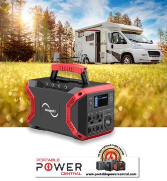 SUAOKI Portable Power Station, 322Wh Solar Generator Power Supply Battery Pack
